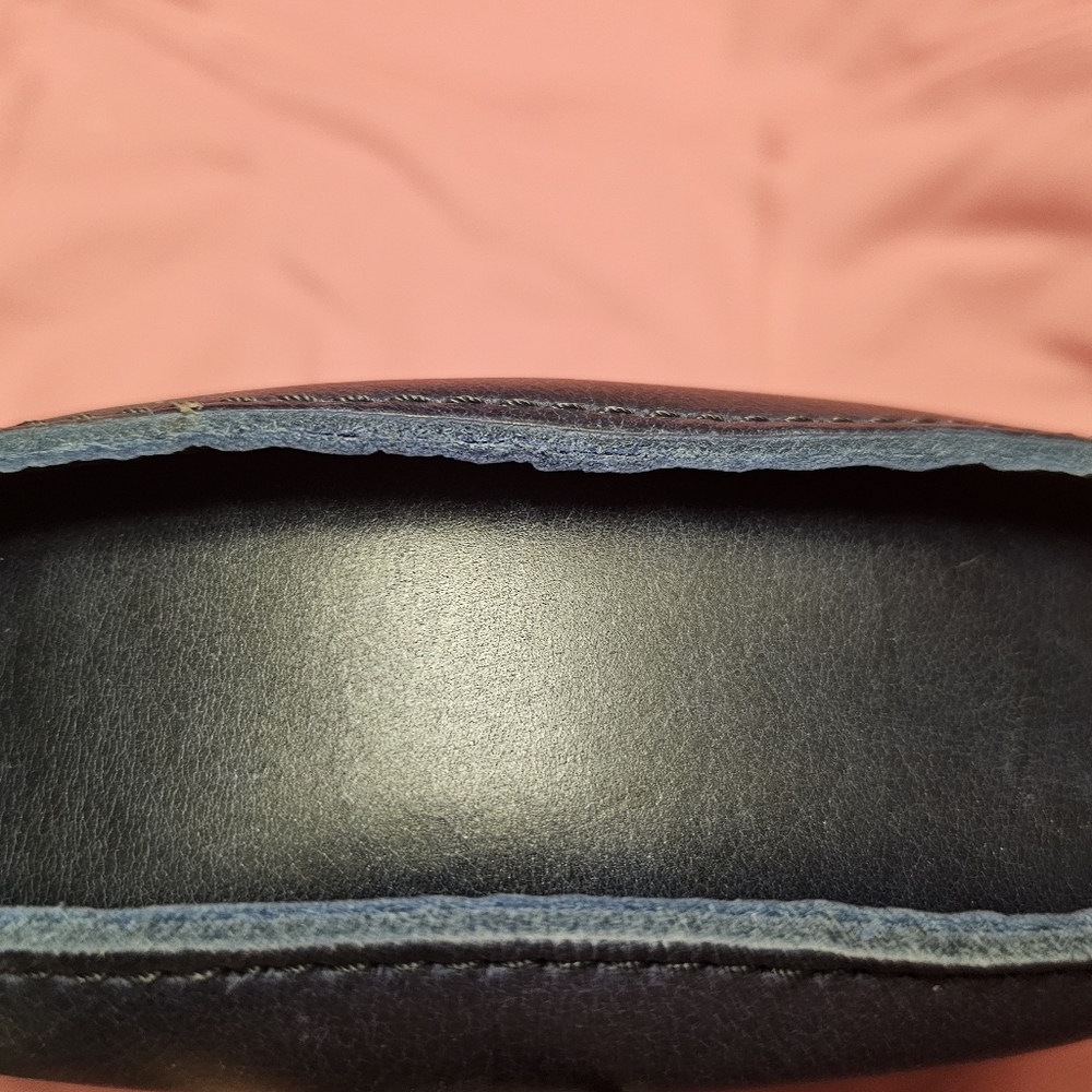 NWOT Portland Leather Cowboy Blue Small Seesaw Pouch